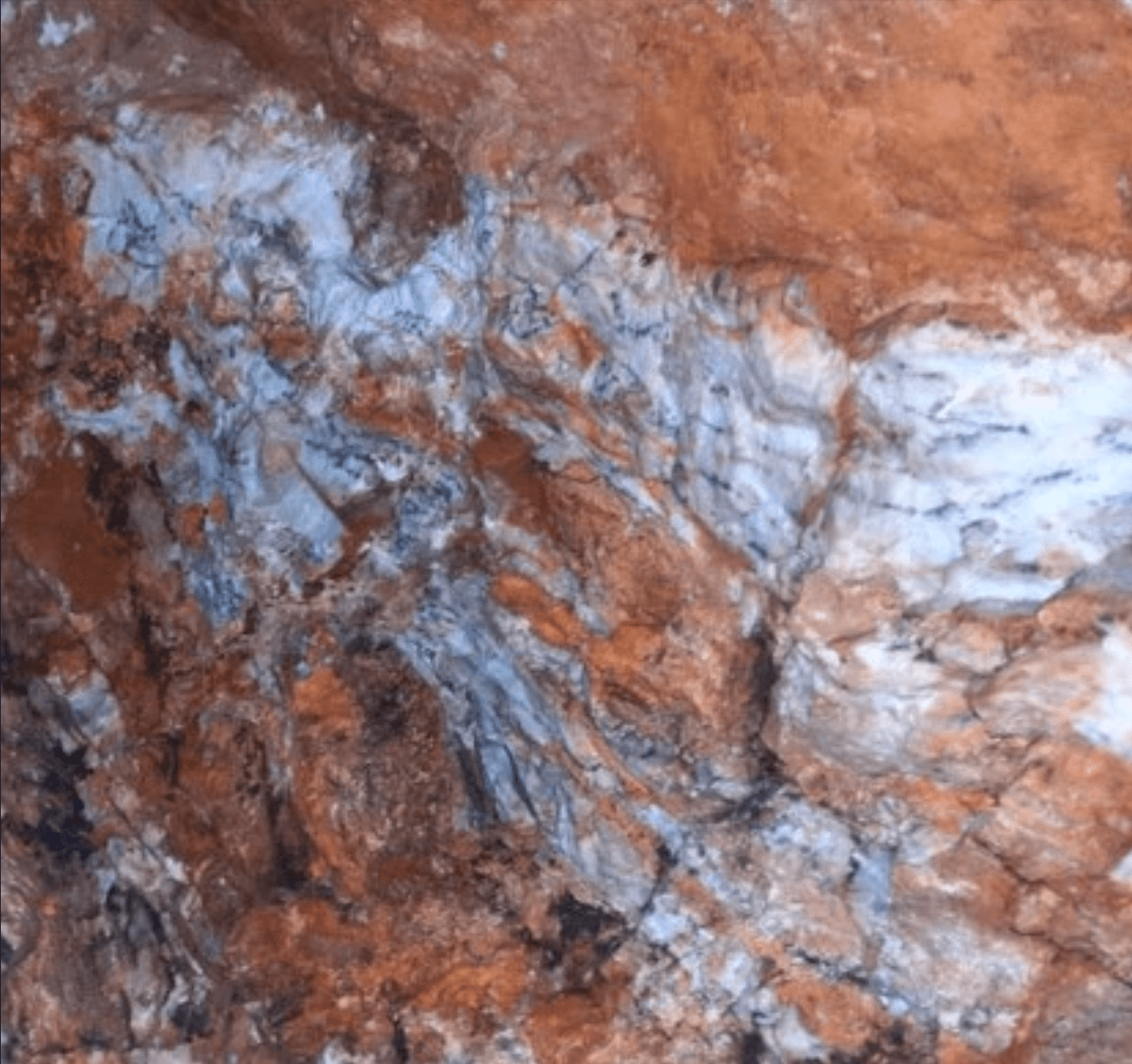 Barite vein outcrop with silver-zinc-lead mineralisation